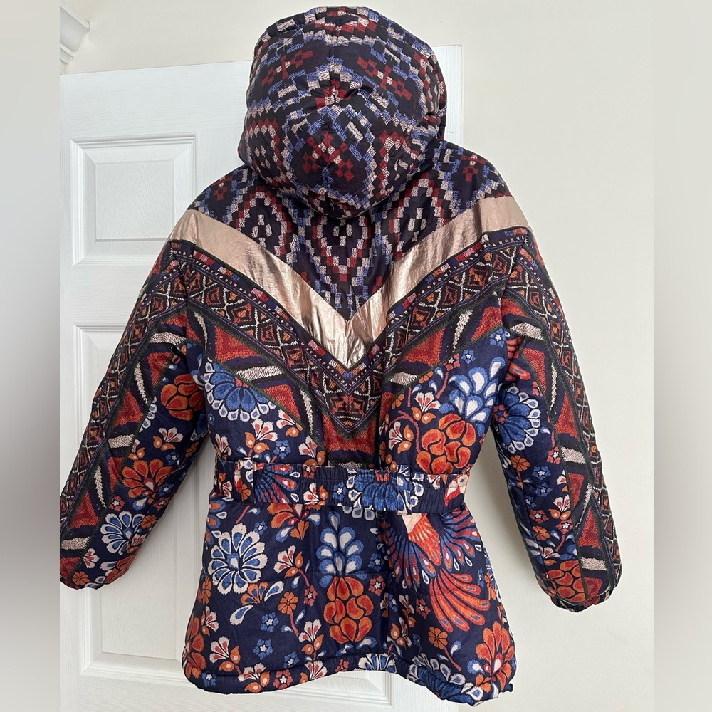 Farm Rio reversible hooded puffer - M - statement jacket - Picture 4 of 17